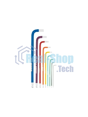 Набор ключей Gross 16400 имбусовых hex 1.5–10мм s2 9шт магнит экстра-длин. с шаром хром/краска