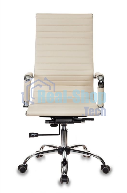 Кресло руководителя Бюрократ CH-883/IVORY слоновая кость, искусственная кожа, крестовина хром (упаковка из 2х шт)