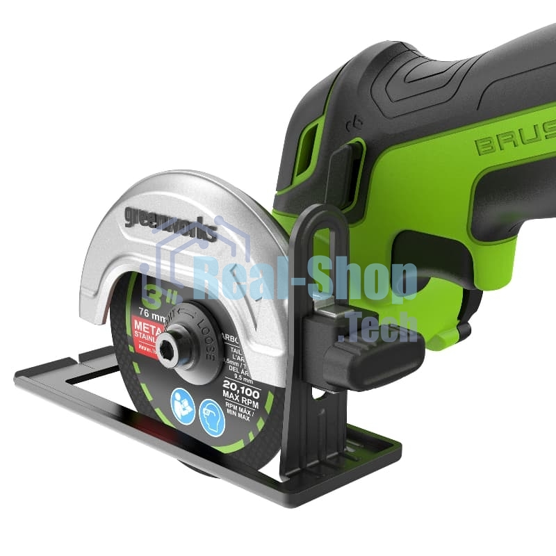 Угловая шлифовальная машина аккумуляторная GreenWorks GD24UCS, 24V, без АКБ и ЗУ (3402007)