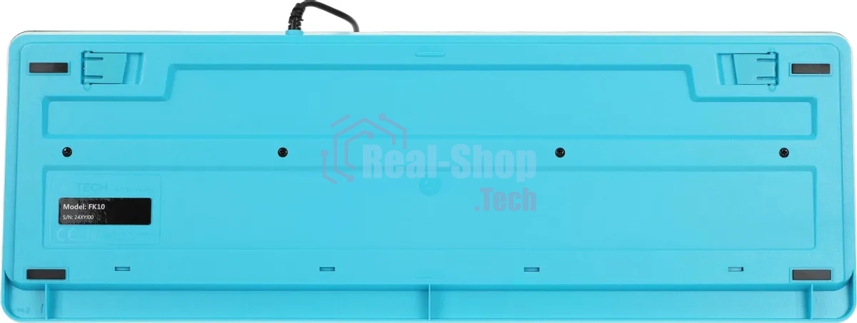 Клавиатура проводная A4Tech Fstyler FK10, USB, черный/синий