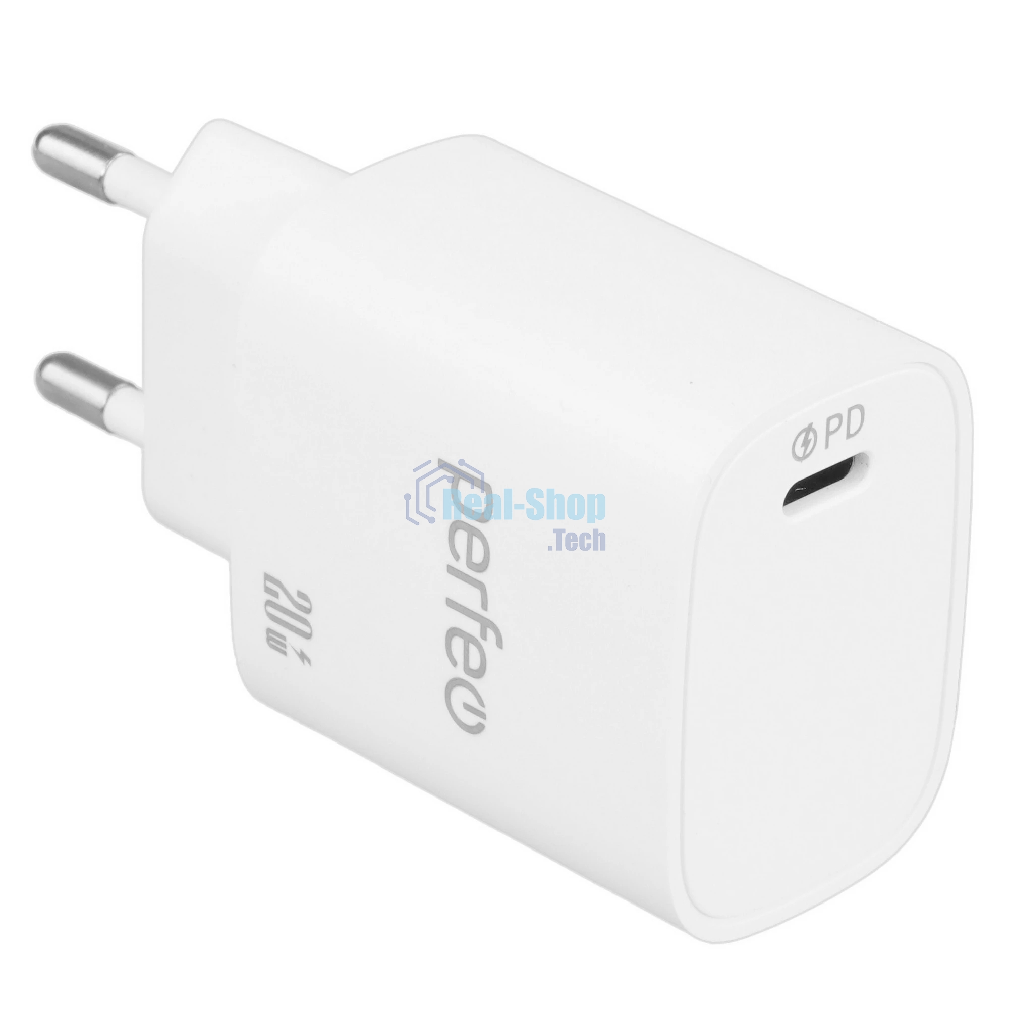 Сетевое зарядное устройство PERFEO с разъемом TYPE-C, 20W, белый (I4660)
