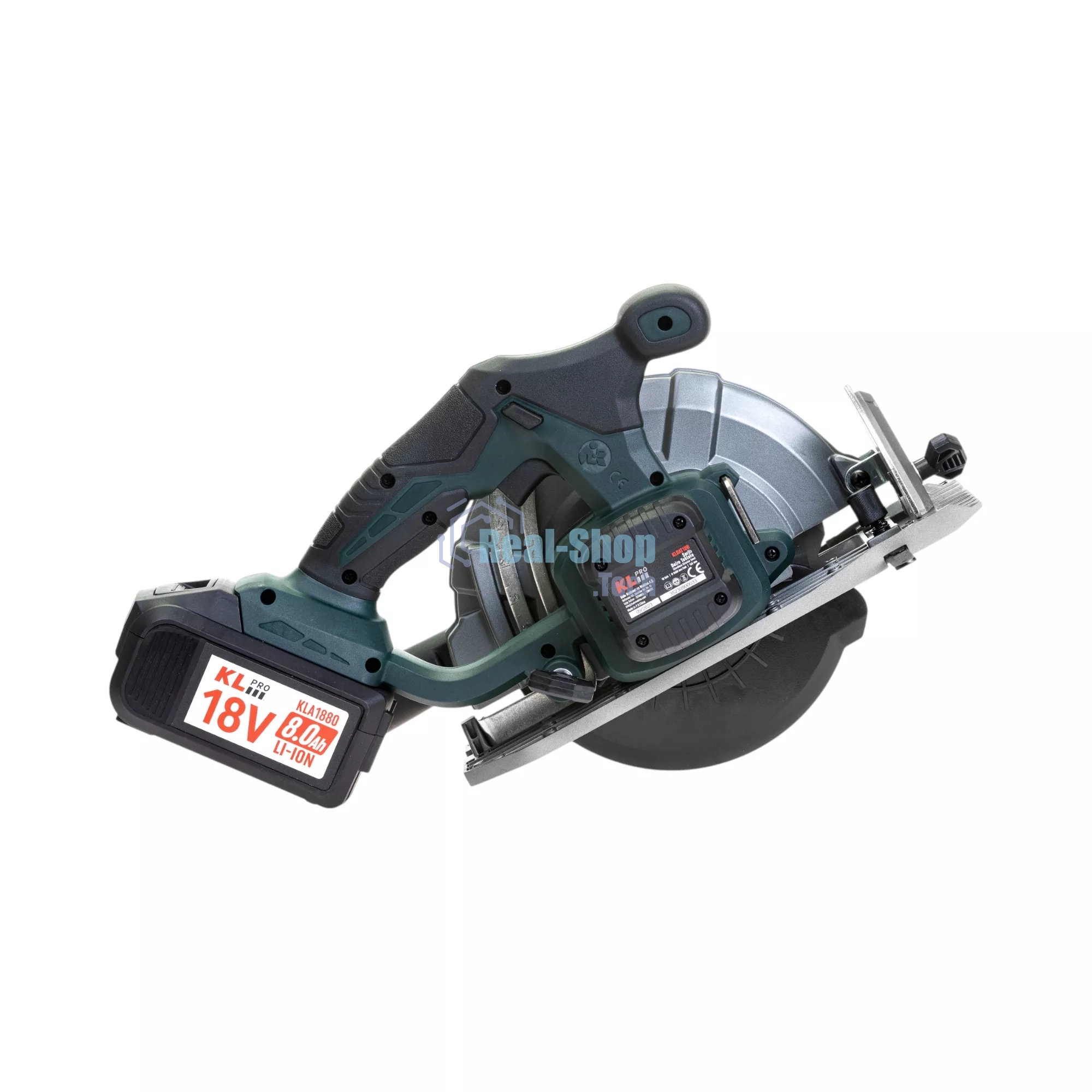 Профессиональная пила циркулярная бесщеточная KLPRO KLDAT18B-80 (18 В/8,0 А·ч, 3650 об/мин, 165мм)