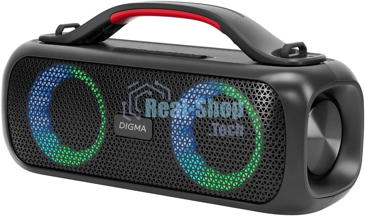 Колонка портативная Digma D-PS1531 черный/черный 40W 2.0 BT 10м 3000mAh