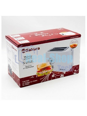 Тостер Sakura SA-7608W 750Вт подогрев белый