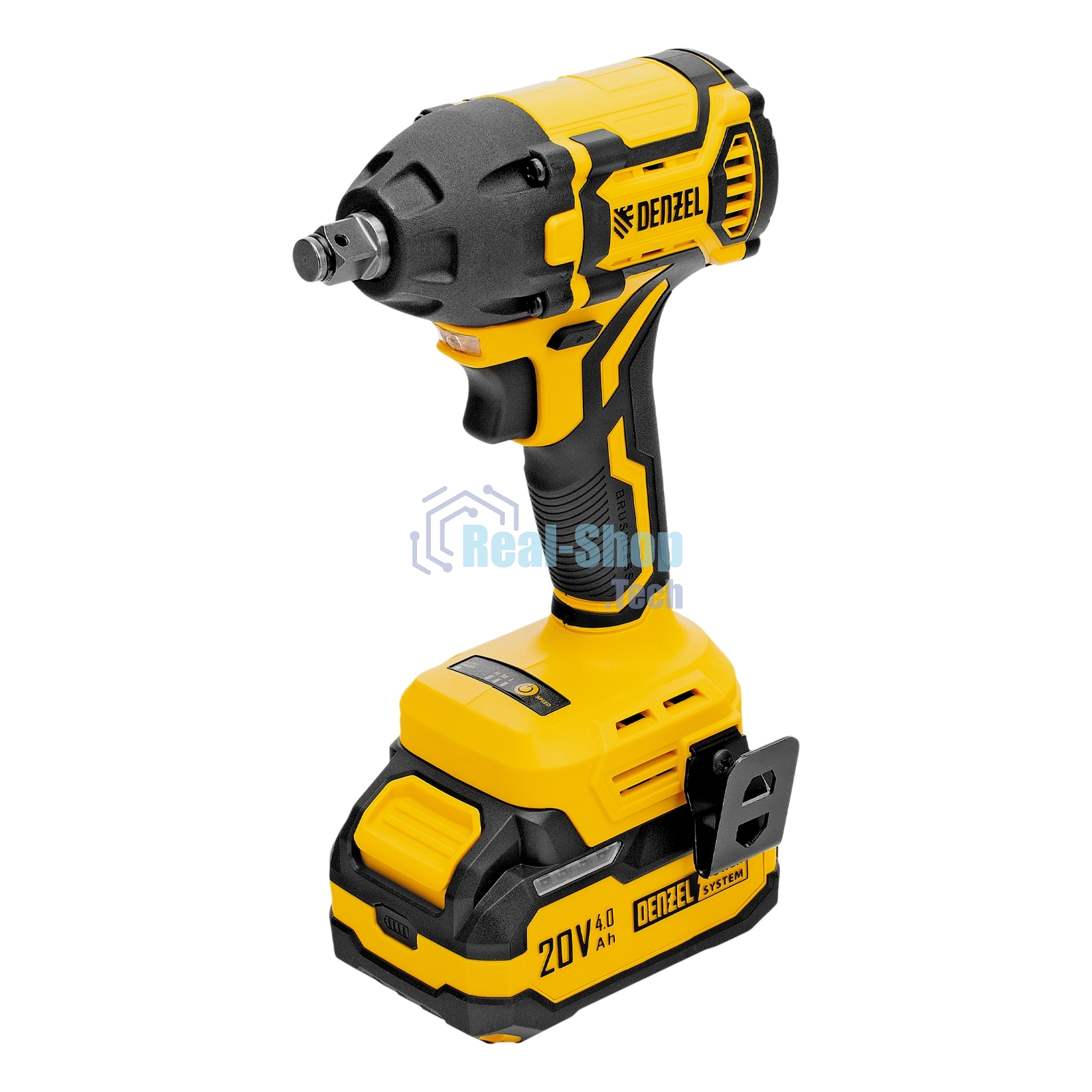 Гайковерт Denzel ударный аккумуляторный бесщет. CIWH-BL-20-350, Li-Ion, 20 В