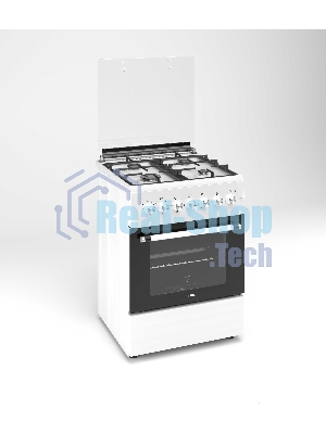 Комбинированная плита REEX RPF-60 WH 4 Газовые конфорки Электрическая духовка