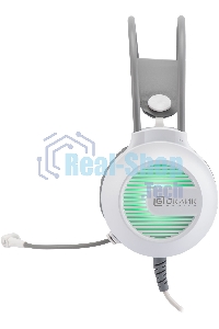 Гарнитура проводная с микрофоном Оклик HS-L300G White белый 2.2м мониторные USB оголовье (1796952)