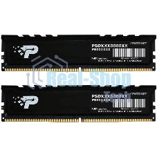 Оперативная память Patriot Signature Premium, DDR5, 64Gb (2x32 Gb), 4800 MHz, CL40, DIMM, радиатор, черный