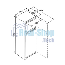 Холодильник Liebherr CTE 2531-26 001 белый двухкамерный 189/44л морозилка сверху