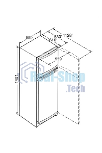 Холодильник Liebherr CTE 2531-26 001 белый двухкамерный 189/44л морозилка сверху