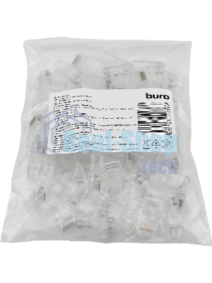 Коннектор Buro RJ45 прозрачный (упак.: 50 шт)