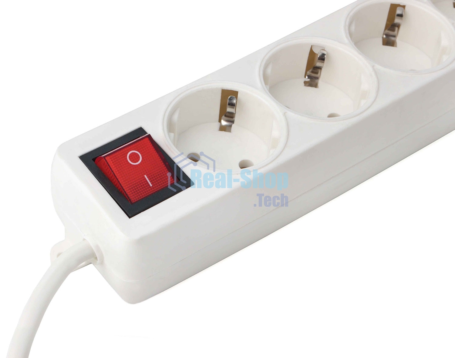 Удлинитель Гарнизон EL-NB-G5-W-3 5р 10А 3 м с выключателем и заземлением, белый