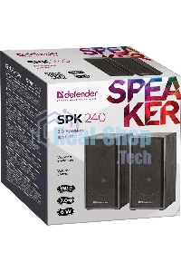 Акустическая система Defender SPK-240 2.0 черный (2x3 Вт, USB пит, раз. д. науш.)
