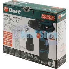 Дрель-шуруповерт Bort BAB-12x2Li-FD, 12 В, 1,5 Ач, 36 Нм, щеточный