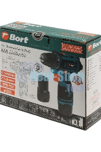 Дрель-шуруповерт Bort BAB-12x2Li-FD, Аккумуляторная, 12В, 2 АКБ