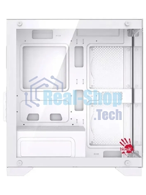 Компьютерный корпус Bloody BD-CC103 белый без БП mATX 7x120мм 1xUSB 2.0 1xUSB 3.0 audio bott PSU