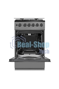 Плита газовая Maunfeld MGC50GCGR08D серый, конфорок 4 шт, духовка 59 л, 50 см x 89 см x 65 см