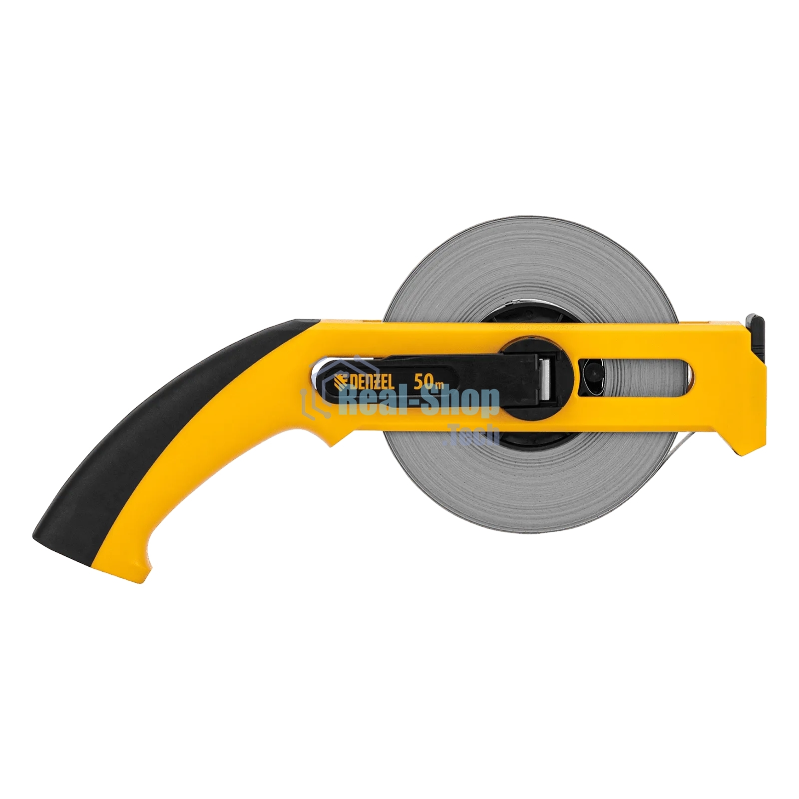 Рулетка геодезическая Denzel 50 м х 13 мм, открытый корпус, металлическая лента