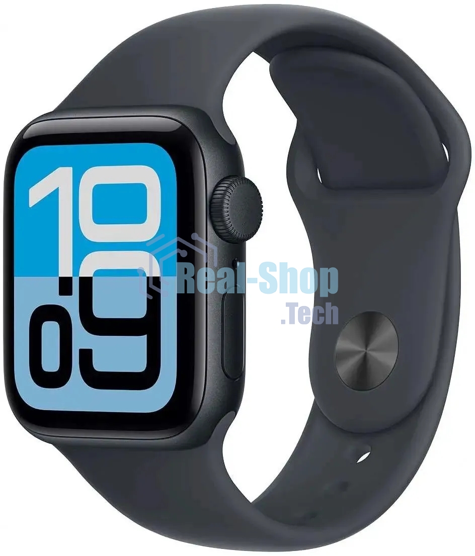 Умные часы Apple Watch SE 3 2025 A3325 44мм OLED корп.темная ночь Sport Band рем.темная ночь разм.брасл.:M/L (MEHQ4LW/A)