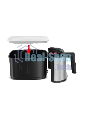 Аэрогриль Tefal Easy Fry Silence EY552DE0 серебристый, 1670 Вт, 5 л, сенсор, 10 программ