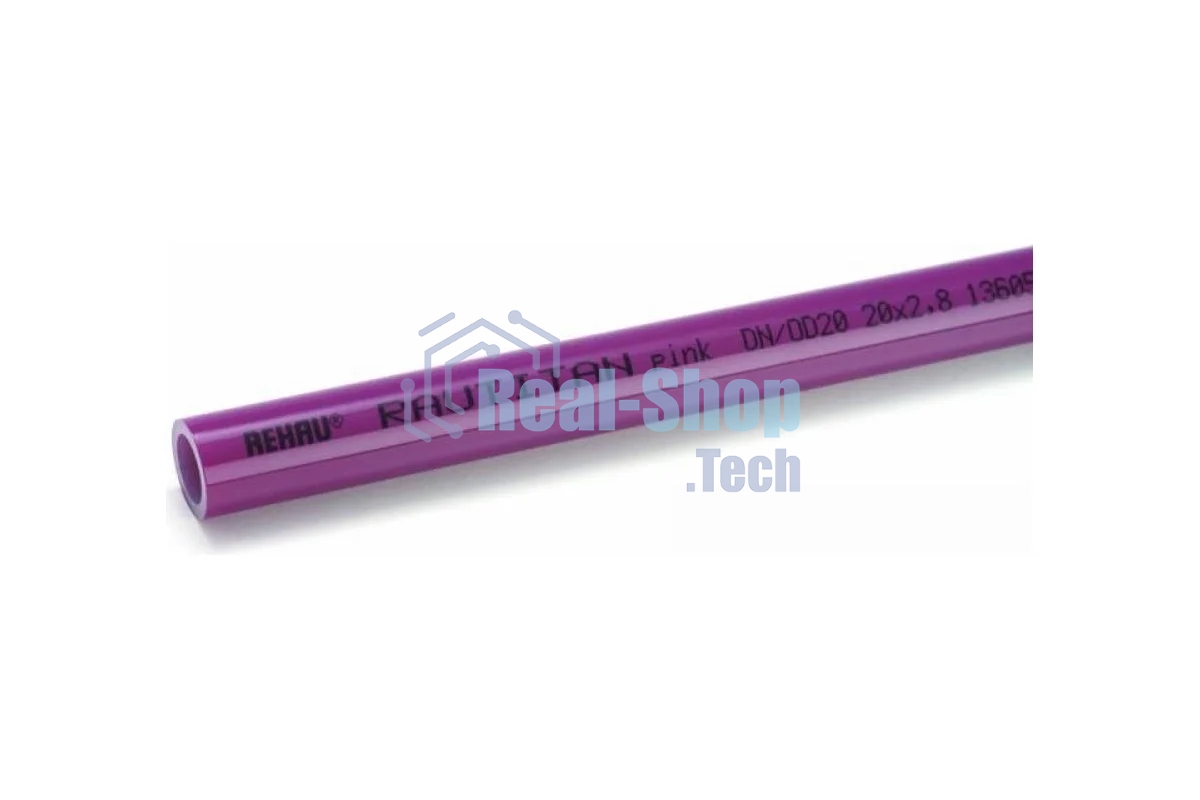 Труба PE-Xa/EVOH pink Дн25х3,5 Ру10 Т95C L=6м RAUTITAN Rehau 11360621006