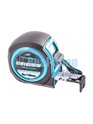 Рулетка Gross Komfortabel, 5 м х 25 мм, обрезиненный корпус