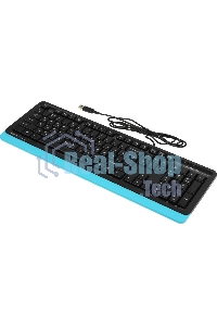 Клавиатура проводная A4Tech Fstyler FK10, USB, черный/синий