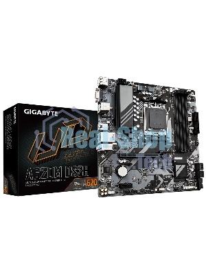 Материнская плата Gigabyte A620M DS3H, mATX, AM5, AMD A620, 4xDDR5, 4xSATA, 1xM.2, 1xPCI-E 4.0 x16, 1xPCI-E x1, 1xHDMI, 1xDP, 1xVGA, 1x 1Gb LAN, 1xUSB 3.2 Gen 1, 4xUSB 2.0, 3x3.5мм, 7.1, ATX