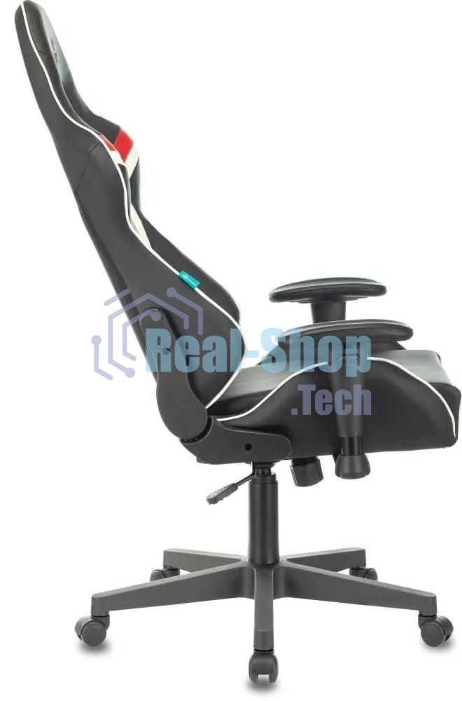 Кресло игровое ZOMBIE Z4, на колесиках, искусственная кожа, черный/красный (viking zombie z4 red)