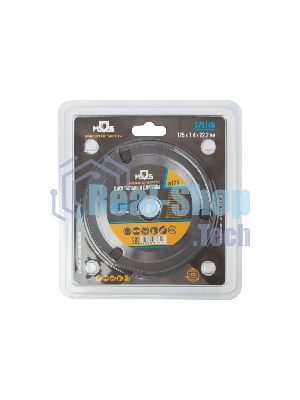 Диск пильный по дереву Fit, посадочный диаметр 22.2 мм, 3 зуба с карбидными вставками, мелкий зуб, 125 мм