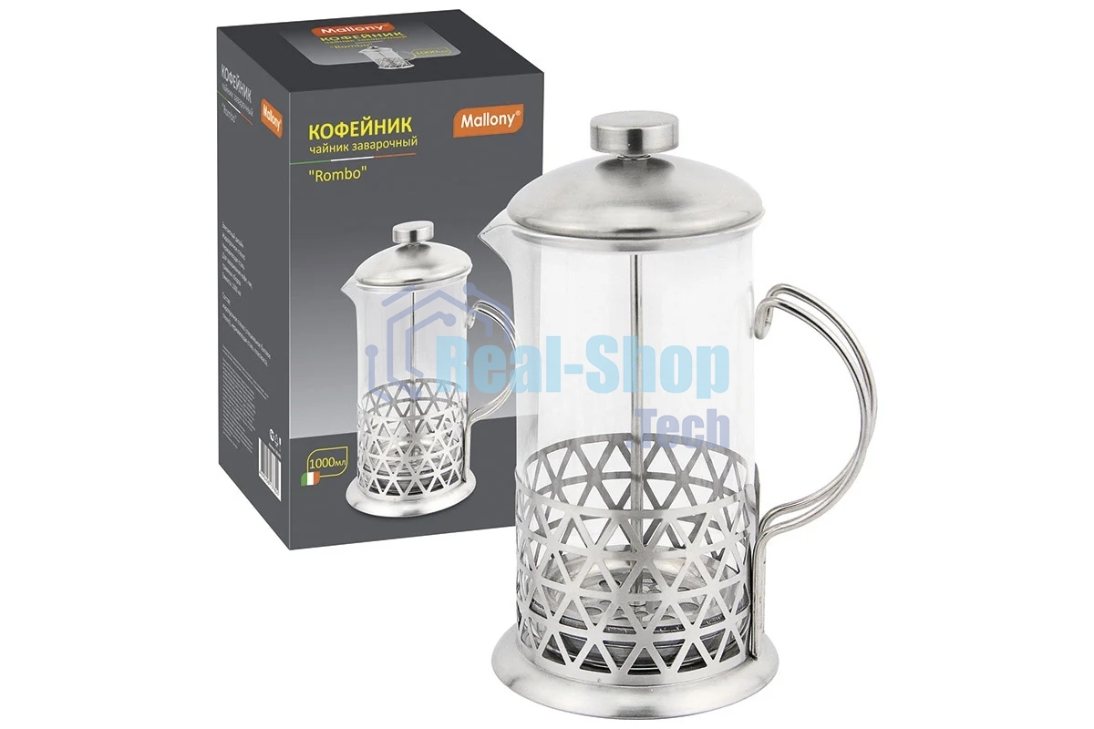 Френч-пресс серия MALLONY Rombo, объем 1000 мл (005488)