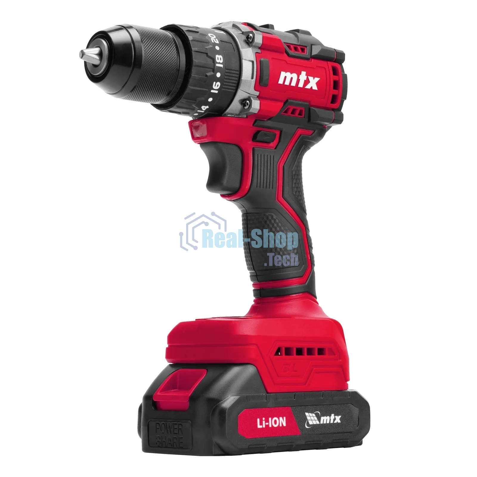 Дрель-шуруповерт MTX CIDS-BL-20, 20 В, 2 Ач, 60 Нм, бесщеточный, ударный