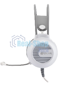 Гарнитура проводная с микрофоном Оклик HS-L300G White белый 2.2м мониторные USB оголовье (1796952)