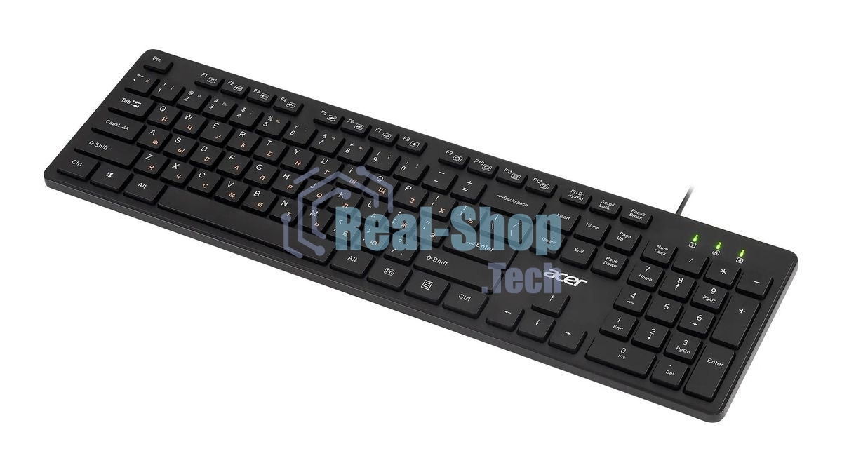 Клавиатура проводная Acer OKW122, USB, черный