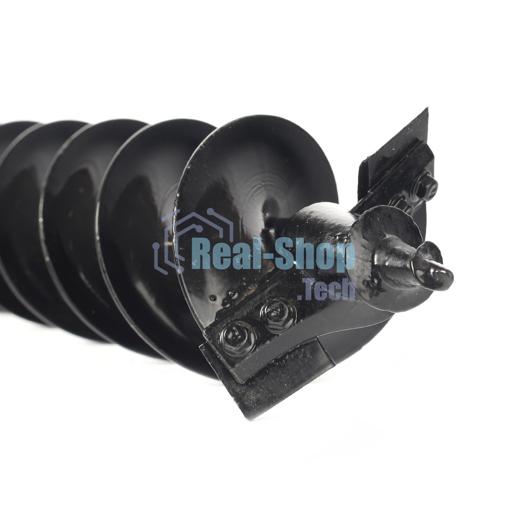 Шнек двухзаходный D 100B для грунта к бензобуру со сменными ножами, диаметр 100мм длина 800мм