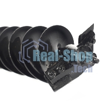 Шнек двухзаходный D 100B для грунта к бензобуру со сменными ножами, диаметр 100мм длина 800мм