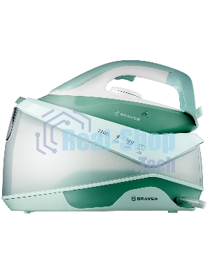 Парогенератор Brayer BR4154 серый/ мятный/зеленый, 2200 Вт, 160 г/мин, 480 г/мин, 1200 мл