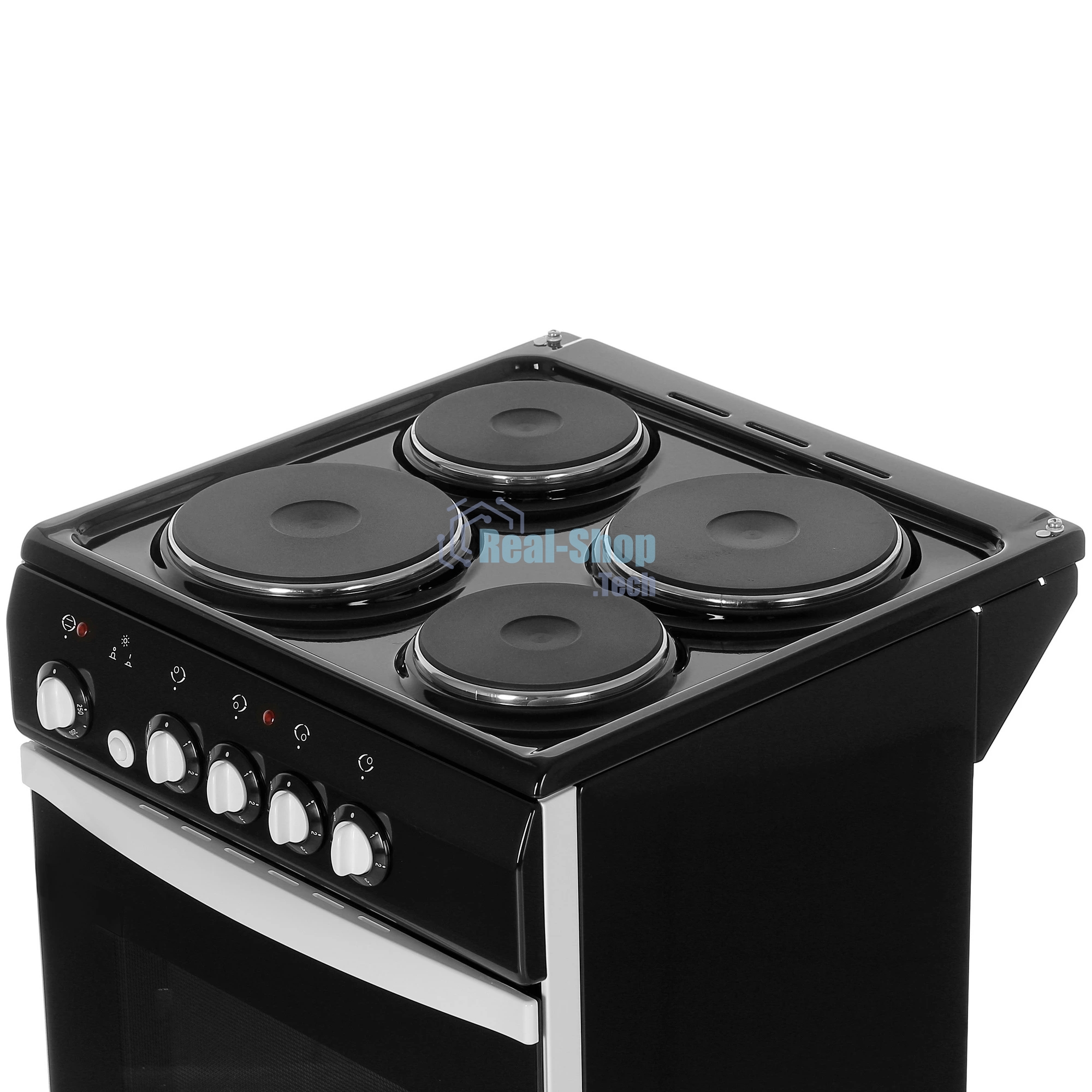 Плита электрическая De Luxe 5004.12э черный, конфорок 4 шт, духовка 46 л, 50 см x 85 см x 50 см