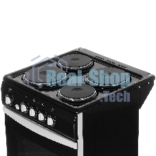 Плита электрическая De Luxe 5004.12э черный, конфорок 4 шт, духовка 46 л, 50 см x 85 см x 50 см