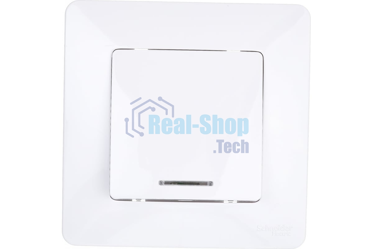 Выключатель 1-кл. СП Blanca (сх.1) 10А 250 В с подсветкой белый SchE BLNVS010111