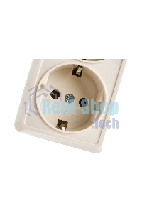 Розетка 3-м ОП Октава 16А РС23-3-ОК с заземл. крем. ИЭК ERO31-K33-16-DC