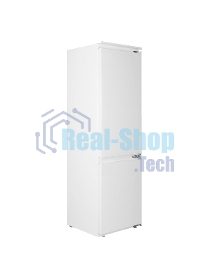 Встраиваемый холодильник Maunfeld MBF177SWGR Inverter белый двухкамерный 197/76 л, морозилка снизу, DeFrost