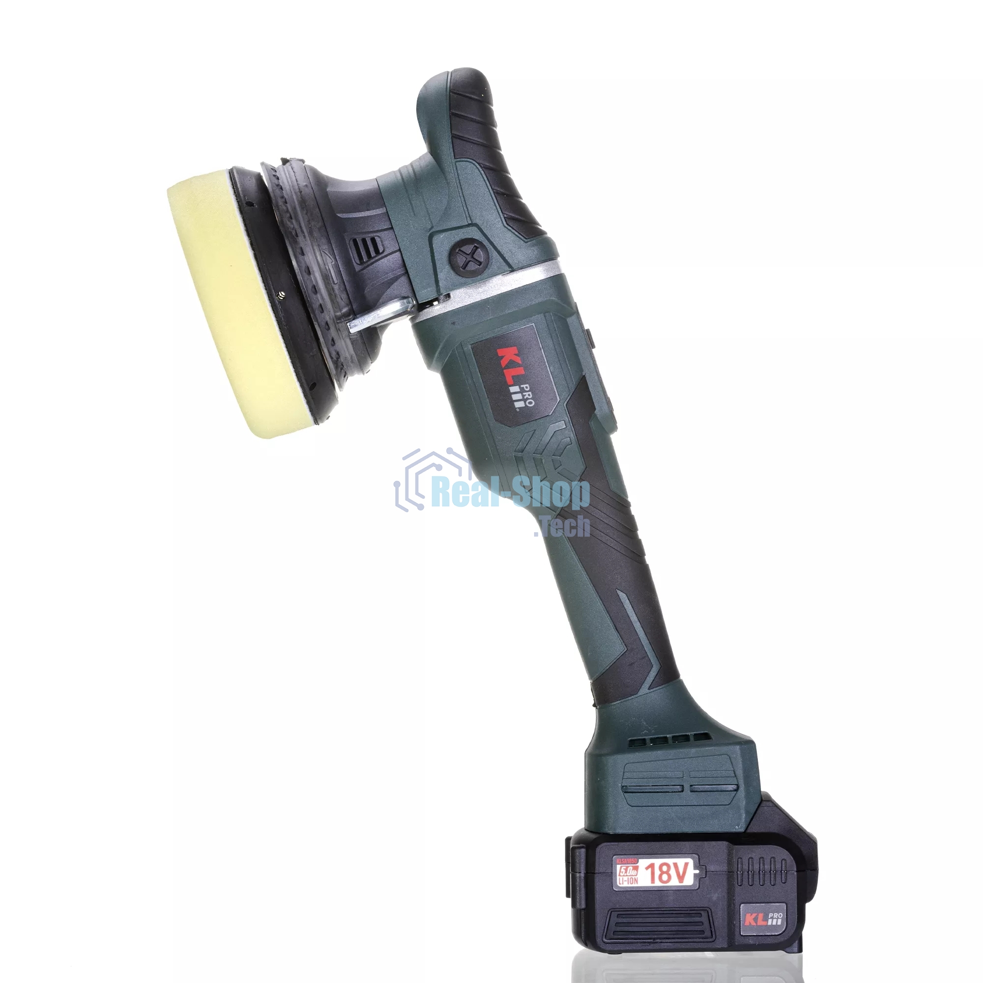 Профессиональная полировальная машина бесщеточная KLPRO KLPS18B-50 125мм (18В, Li-ion-2шт, 5.0А·ч, З/У - 4А, сумка)