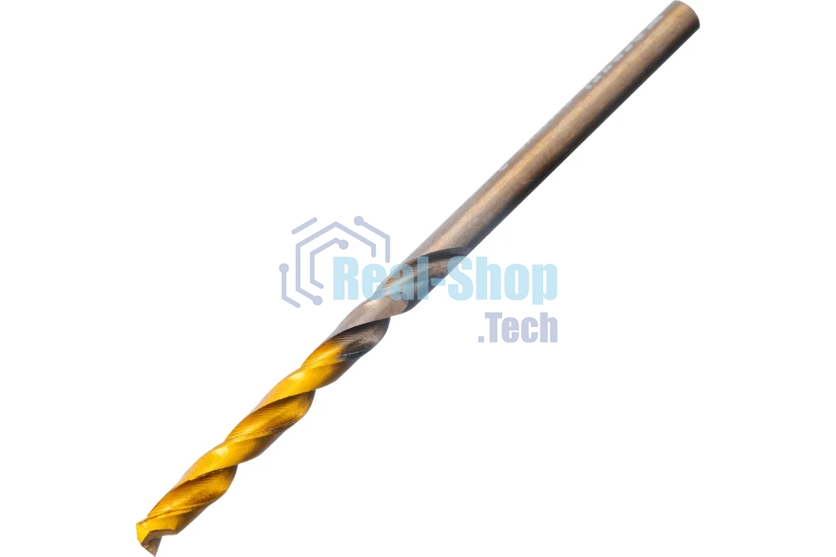 Набор сверл по металлу Denzel 1-10 мм, Р6М5К8-TiN, Golden Tip, 19 шт 723008