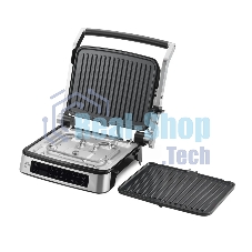 Гриль электрический BQ GR1008 Metallic Gray. Мощность:2200 Вт, Съемные пластины, Сенсорное управление, Две съемные пластины из литого алюминия с антипригарным покрытием, 5 автоматических режимов и возможнсть индивидуальной настройки, Крышка прибора открыв