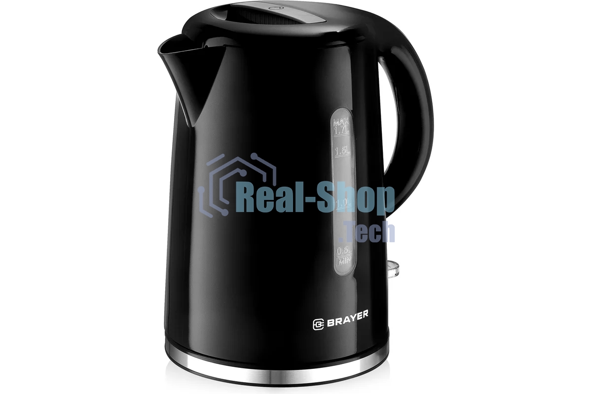 Чайник электрический BRAYER BR1032,2200 Вт, 1,7 л, пласт.корп,шкала,автооткл.при.закип,подсвет