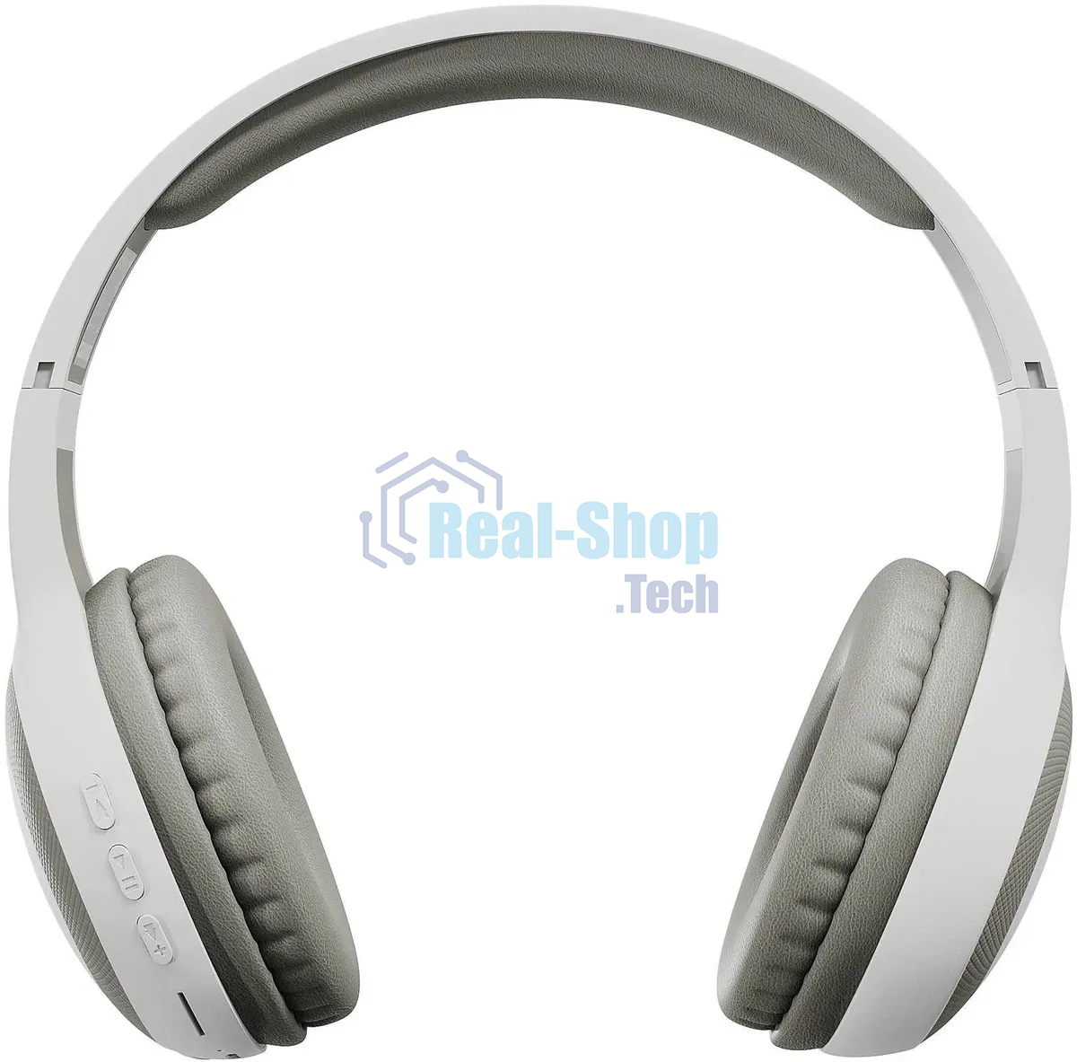 Гарнитура накладные Digma BT-15 беспроводные bluetooth оголовье белый/серый