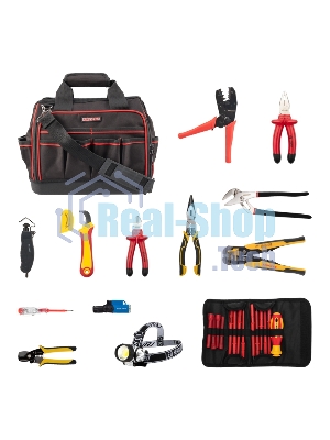 Набор инструментов электрика Rexant 21 предмет