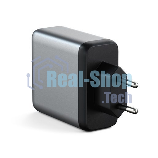 Сетевое зарядное устройство Satechi ST-UC100WSM-EU Charger 100W с технологией GaN Power, серый космос