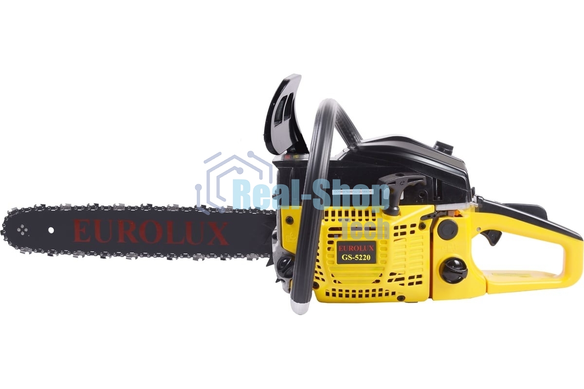 Бензопила Eurolux GS-5220 2400 Вт,Длина шины мм/дюймы 505/20” Объем двигателя см3 52 70/6/8